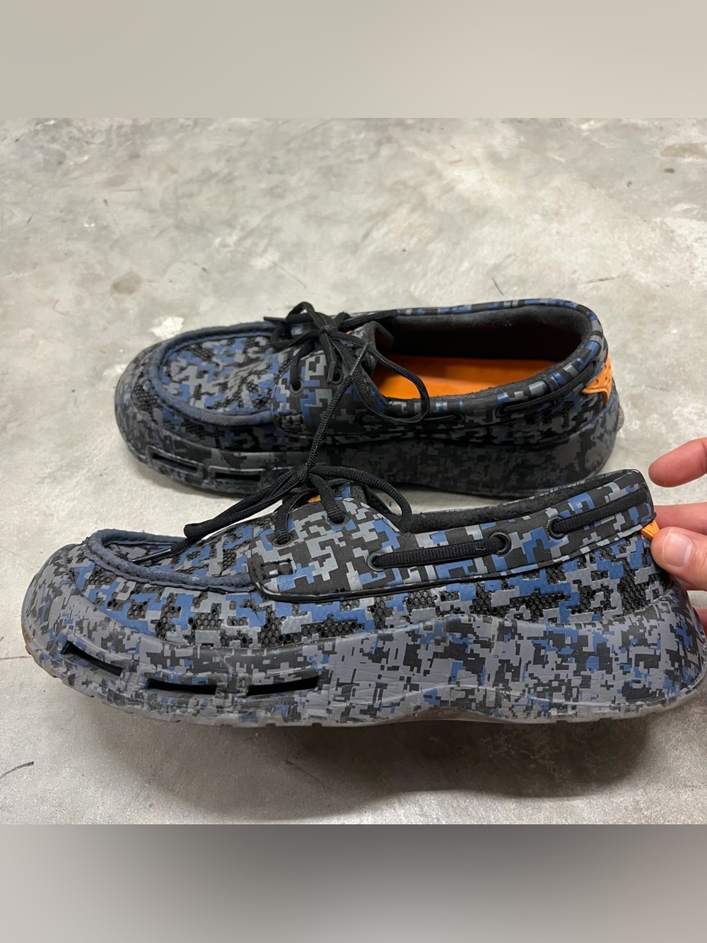 Soft Science The Fin 2.0 Mens Fishing Boat Shoes Navy Digi Camo, Size 12
